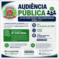 Ariranha define diretrizes do orçamento 2027 em audiência pública