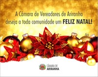 Câmara de Ariranha deseja a todos um Feliz Natal