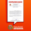 Câmara Municipal de Ariranha convoca Audiência Pública para avaliação de Metas Fiscais