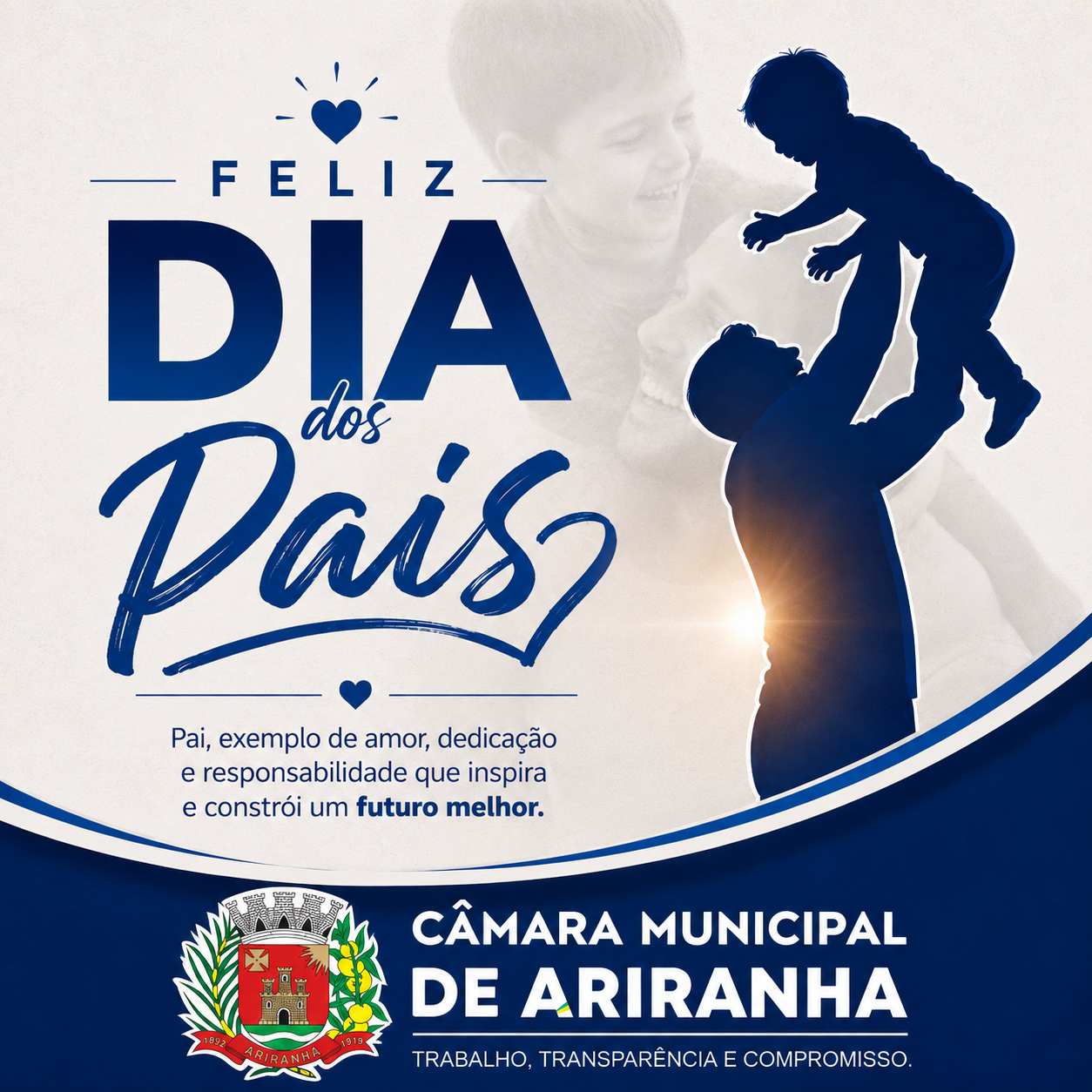 Câmara Municipal de Ariranha homenageia todos os pais pelo seu dia