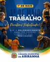 Vereadores de Ariranha homenageiam trabalhadores pelo 1º de Maio